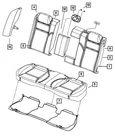Genuine Mopar Rear Seat Back Cover 1HL321DVAB New. Price: $90.24.