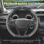Gray Nappa Leather 2PCS Segmented Steering Wheel Cover Universal 15" Non-slip New. Price: $22.99.