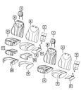 Genuine Mopar Front Seat Back Cover Right 5LP16HL1AA New. Price: $130.40.