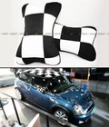 Pair Blk White Checkered Flag Head Rest Cushion Pillow For 2002-2015 Mini Cooper New. Price: $19.99.