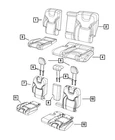 Genuine Mopar Rear Seat Back Cover 5RA57DX9AF New. Price: $366.16.