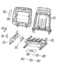 Genuine Mopar Front Seat Back Frame 68334704AA New. Price: $763.60.