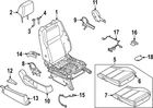 Genuine Nissan Seat Back Recliner Adjustment Mechanism Cover 87325-4JA0A New. Price: $75.17.