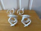 Large Sea Creature Napkin Rings Crab (2) Crawfish White Resin Set Of Four Pre-owned. Price: $20.50.