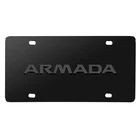 Nissan Armada 3D Dark Gray Logo On Black Stainless Steel License Plate New. Price: $48.99.