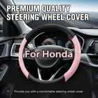 15" Steering Wheel Cover Genuine Nappa Leather For Honda Black&pink New. Price: $22.99.