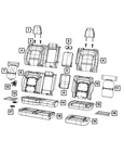 Genuine Mopar Rear Seat Back Cover 7ET70LR5AA New. Price: $199.28.