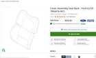 2020-23 Lincoln Aviator Cover Assembly Seat Back (LC5Z-7864416-MC) New. Price: $345.00.