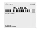 Genuine Bmw Wiring Set Seat Right 61129259532 New. Price: $252.35.