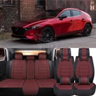 For Mazda 3 6 Red Pu Leather Car Cover 5-SEATS Full Set Front Rear Cushion New. Price: $129.38.