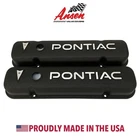 Gm Pontiac Valve Covers Black Raised Letter Logo Die-cast Aluminum Ansen Usa New. Price: $225.00.