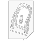 Genuine Gm Front Seat Back Frame 13518923 New. Price: $314.01.