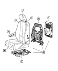 Genuine Mopar Front Seat Back Pad And Cover Right 1JA781K2AA New. Price: $31.98.