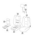 Genuine Mopar Front Seat Back Cover Right 5PK40LT5AB New. Price: $1392.08.