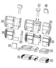 Genuine Mopar Rear Seat Back Cover 7AS50TX7AA New. Price: $328.28.