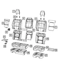 Genuine Mopar Rear Seat Back Cover 7UU52WU9AB New. Price: $379.08.