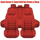 New For Infiniti Pu Leather Car 5-SEAT Cover Front & Rear Cushion Pad Red. Price: $77.19.