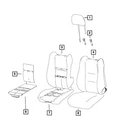 Genuine Mopar Front Seat Back Cover Left 6UW65HL1AB New. Price: $713.70.