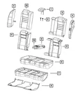Genuine Mopar Rear Seat Cushion Cover 5ZC13DX9AA New. Price: $276.66.