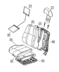 Genuine Mopar Front Seat Back Cover Left 5PK37LC5AB New. Price: $235.82.