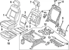 Genuine Ford Seat Back Cushion Cover SL3Z-1564417-LA New. Price: $242.51.