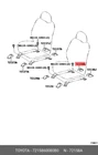 Cover, Rear Seat Track Bracket, Inner Left, For Toyota 72158-60080-B0 Neu. Price: $16.40.