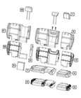 Genuine Mopar Rear Seat Back Cover 6PU17NR3AD New. Price: $223.88.