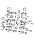 Genuine Mopar Rear Seat Back Cover 6RE73LA8AF New. Price: $189.69.