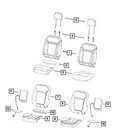 Genuine Mopar Front Seat Back Cover Left 6SJ46U00AA New. Price: $549.70.