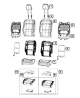 Genuine Mopar Front Seat Back Cover Left 7VC21XU5AA New. Price: $371.51.