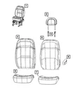 Genuine Mopar Front Seat Back Cover 5SF96JXWAA New. Price: $472.68.