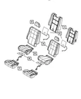 Genuine Mopar Rear Seat Cushion Cover Right 6VK46DX9AB New. Price: $213.79.