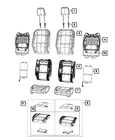 Genuine Mopar Front Seat Back Cover Right 6PW72TX7AE New. Price: $497.95.