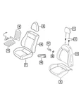 Genuine Mopar Front Seat Back Cover Left 5ZM15ND5AA New. Price: $448.11.