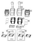 Genuine Mopar Front Seat Back Cover Left 6ZH49TX7AC New. Price: $435.85.