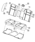 Genuine Mopar Seat Bolster Right 1VT56HL1AA New. Price: $46.53.