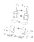 Genuine Mopar Front Seat Back Cover Right 6QL46DX9AA New. Price: $351.02.