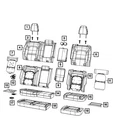 Genuine Mopar Rear Seat Back Cover 6ZM71LT5AA New. Price: $284.63.