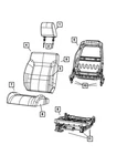 Genuine Mopar Front Seat Back Cover Left 1GZ231DBAA New. Price: $13.58.