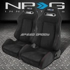 Nrg 2 X Type-r Suede Light Fully Reclinable Upholstery Racing Seat+slider Black New. Price: $340.00.