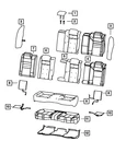 Genuine Mopar Rear Seat Back Cover 5YB81DW1AB New. Price: $412.88.