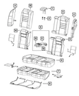 Genuine Mopar Rear Seat Back Cover 5ZC39LA3AD New. Price: $699.11.