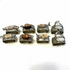 Lot Of 8 Coastal Napkin Rings Crab Dolohin Crocodile Sea Turtle Silvertone Metal Pre-owned. Price: $39.99.