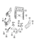 Genuine Mopar Seat Back Bezel 68323860AA New. Price: $81.31.