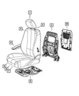 Genuine Mopar Front Seat Cushion Cover And Foam Right 1YA96BD1AA New. Price: $378.98.