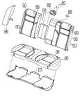 Genuine Mopar Rear Seat Back Cover 1HL201J3AB New. Price: $65.18.