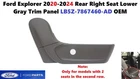 20-24 Ford Explorer Platinum Rear Right Seat Lower Trim Panel Gray LB5Z7867460AD New. Price: $75.00.