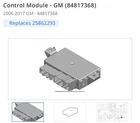 New Heated Seat Control Module Gm (84817368)2006-2017 Yukon Tahoe Acadia. Price: $260.00.