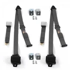Ford Fairlane 1962-1965 Airplane 3PT Charcoal Seat Kit W/ BRACKETS-2 Belts New. Price: $224.50.