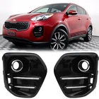 Fits Kia Sportage 2017-2019 Ex Fog Light Covers Bezels W/chrome Trim Pair Black New. Price: $58.00.